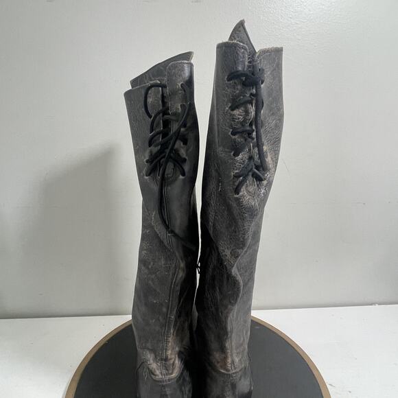 Bed Stu Boots Manchester Riding Boots Women SZ 8 Hand Wash Leather Tall Gray - Picture 9 of 14
